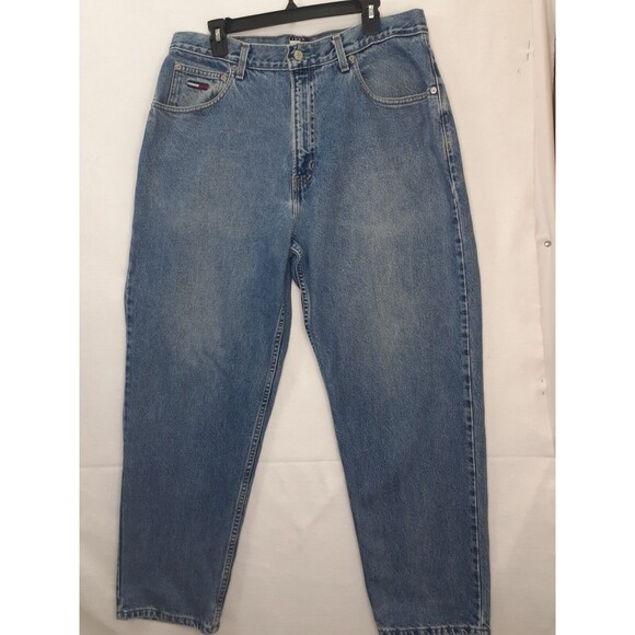 Tommy Hilfinger Men's 36x30 Jeans Straight Blue Denim Western Cowboy Light Wash - Picture 6 of 10